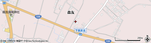 栃木県日光市森友1123周辺の地図