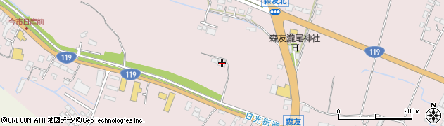 栃木県日光市森友954周辺の地図