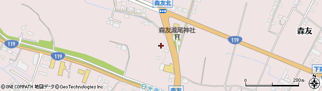 栃木県日光市森友988周辺の地図