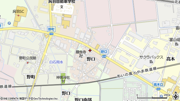〒930-0173 富山県富山市野口北部の地図