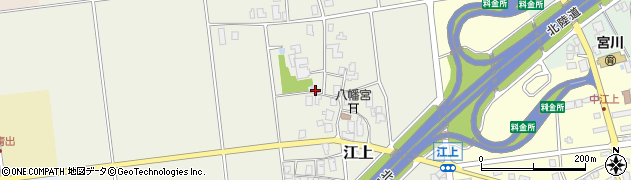富山県上市町（中新川郡）江上周辺の地図