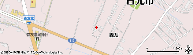 栃木県日光市森友1079周辺の地図