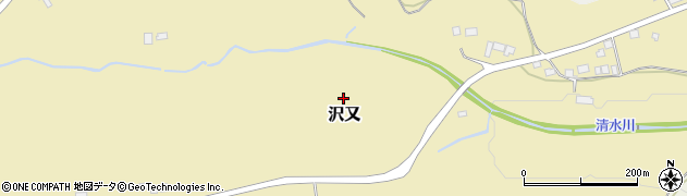 栃木県日光市沢又周辺の地図