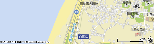 石川県かほく市白尾（カ）周辺の地図