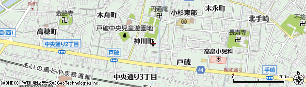 富山県射水市戸破（神川町）周辺の地図