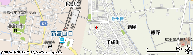 富山県富山市千成町周辺の地図