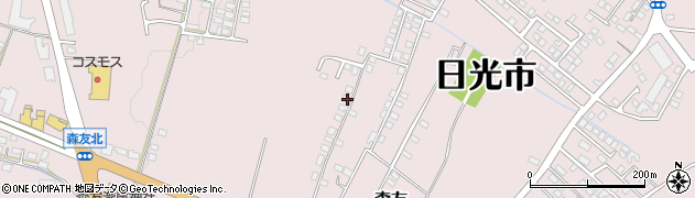 栃木県日光市森友1080周辺の地図