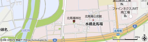 北馬場神社周辺の地図