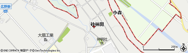 富山県上市町（中新川郡）一の越周辺の地図