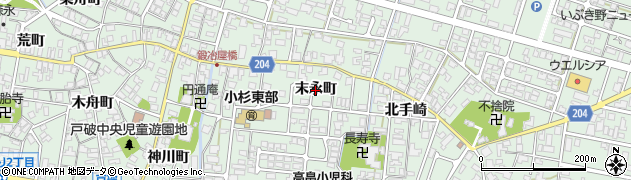 富山県射水市戸破（末永町）周辺の地図