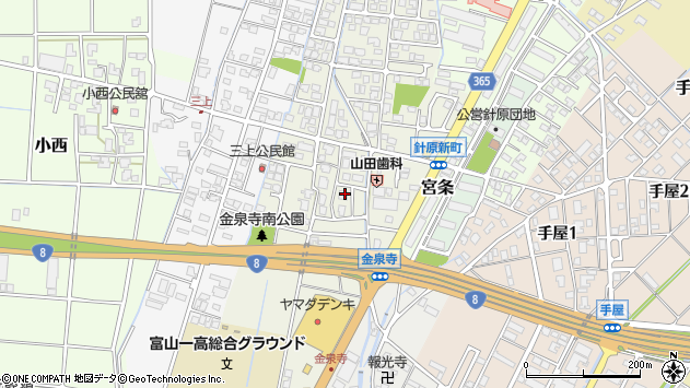 〒930-0906 富山県富山市金泉寺の地図