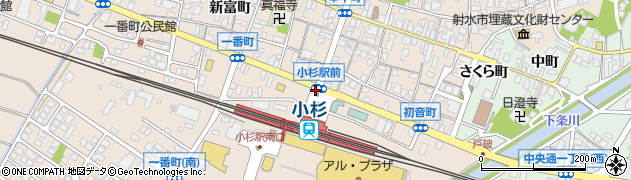 小杉駅周辺の地図