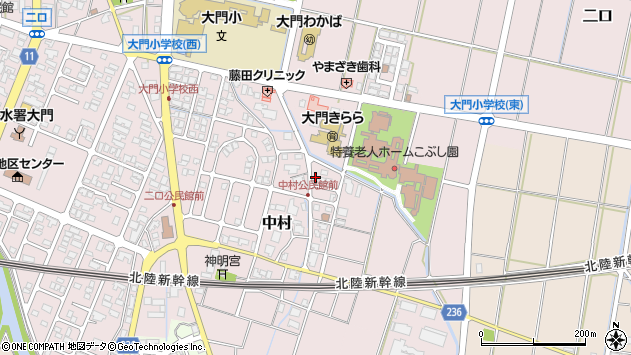 〒939-0241 富山県射水市中村の地図
