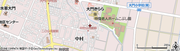 富山県射水市中村周辺の地図