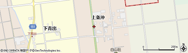 富山県上市町（中新川郡）上条沖周辺の地図