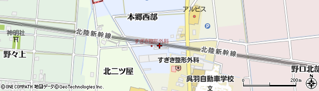 アルビス呉羽本郷店周辺の地図