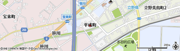 富山県高岡市平成町周辺の地図