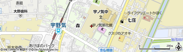 石川県かほく市森（レ）周辺の地図