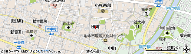 富山県射水市三ケ（田町）周辺の地図