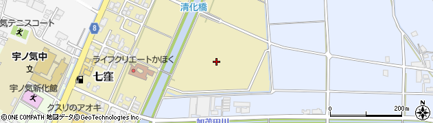 石川県かほく市七窪（ニ）周辺の地図
