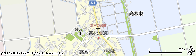 高木公民館周辺の地図