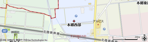 富山県富山市本郷西部周辺の地図