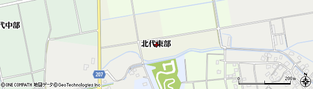 富山県富山市北代東部周辺の地図