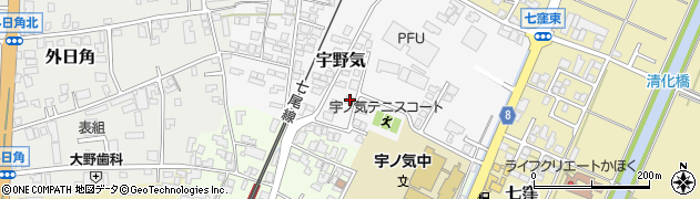 石川県かほく市宇野気ヌ156周辺の地図