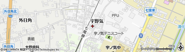 石川県かほく市宇野気ヌ193周辺の地図