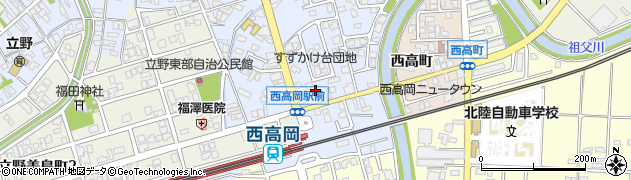 富山県高岡市立野（高池町）周辺の地図