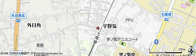 石川県かほく市宇野気ヌ195周辺の地図