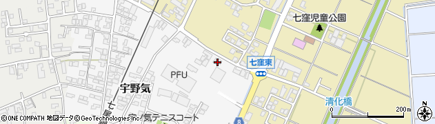 石川県かほく市宇野気ヌ92周辺の地図