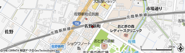 富山県高岡市佐野新町周辺の地図