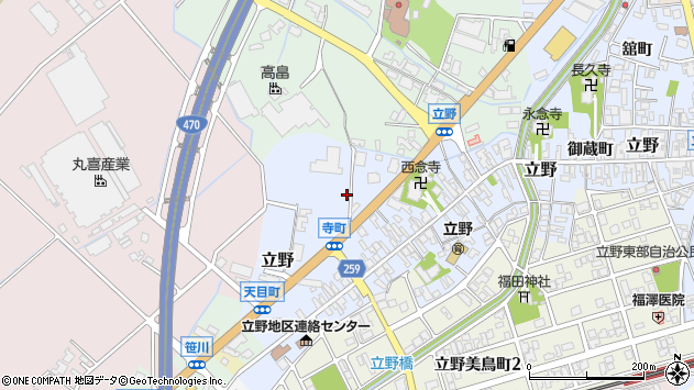 〒933-0325 富山県高岡市立野の地図