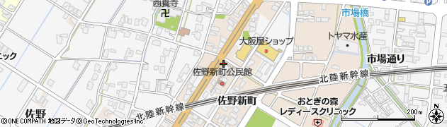 高岡佐野郵便局周辺の地図