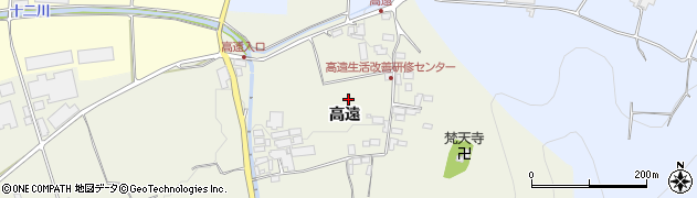 長野県中野市新野（高遠）周辺の地図