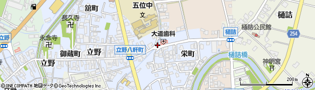 富山県高岡市立野（栄町）周辺の地図