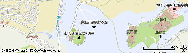 高萩市森林公園周辺の地図