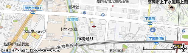 富山県高岡市市場通り801周辺の地図