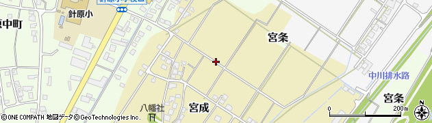 富山県富山市宮成周辺の地図