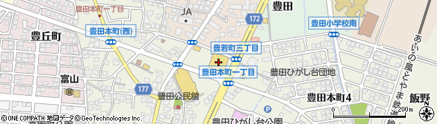 ユニクロ富山豊田店周辺の地図