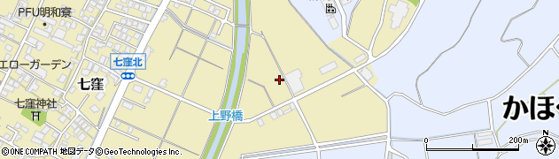 石川県かほく市七窪タ周辺の地図