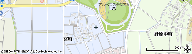 富山県富山市宮町周辺の地図