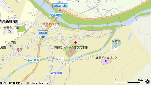 〒321-1445 栃木県日光市細尾町の地図