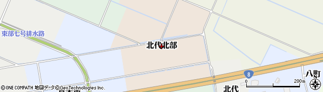 富山県富山市北代北部周辺の地図