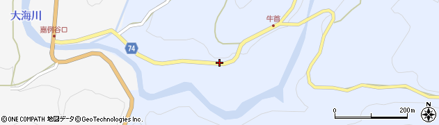 石川県津幡町（河北郡）牛首（ホ）周辺の地図