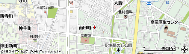 富山県高岡市南田町周辺の地図