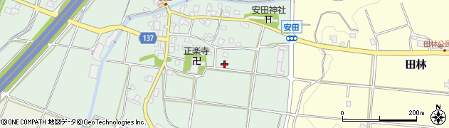 富山県滑川市安田周辺の地図