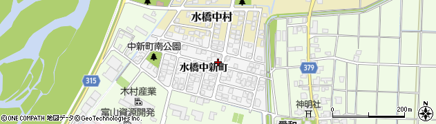 富山県富山市水橋中新町周辺の地図