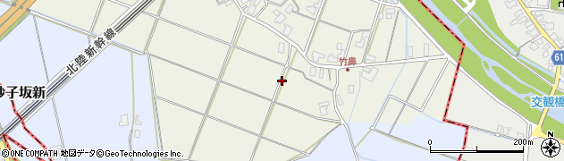 富山県上市町（中新川郡）竹鼻周辺の地図